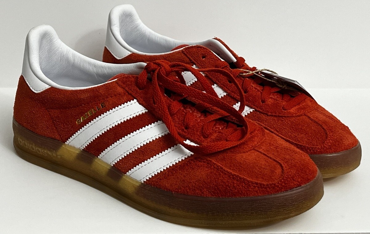 New Adidas Originals Gazelle Indoor Sneakers Bold Orange