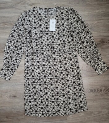 Vila Long Sleeve Mini Dress Size 36 UK 8