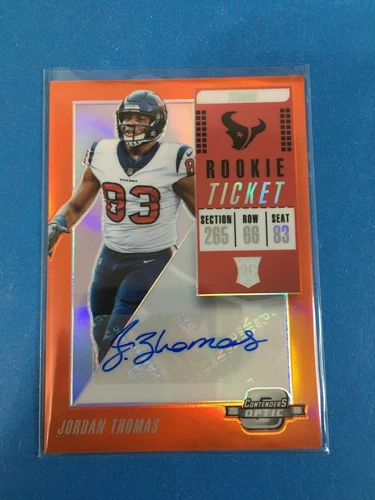 F144,350  2018 Panini Contenders Optic Orange #142 Jordan Thomas AUto texans/49