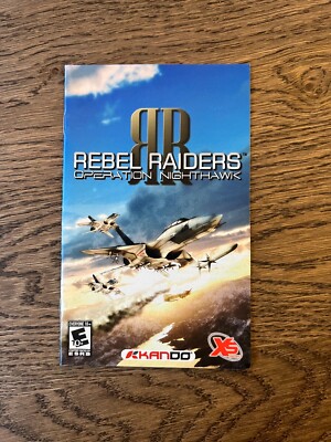 Rebel Raiders Operation Nighthawk PS2 MANUAL ONLY for PlayStation 2 *NO GAME*