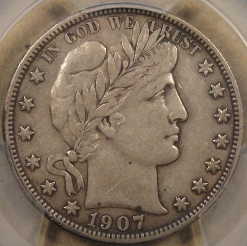 1907 Barber Half Dollar 50c PCGS Certified XF40