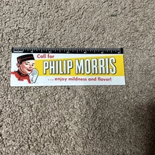 Phillip Morris Ruler 6" Celluloid/Plastic Original Authentic The Real Deal 