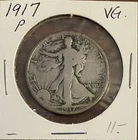 1917 (P) Walking Liberty Half Dollar - 50¢ - VG - Very Good
