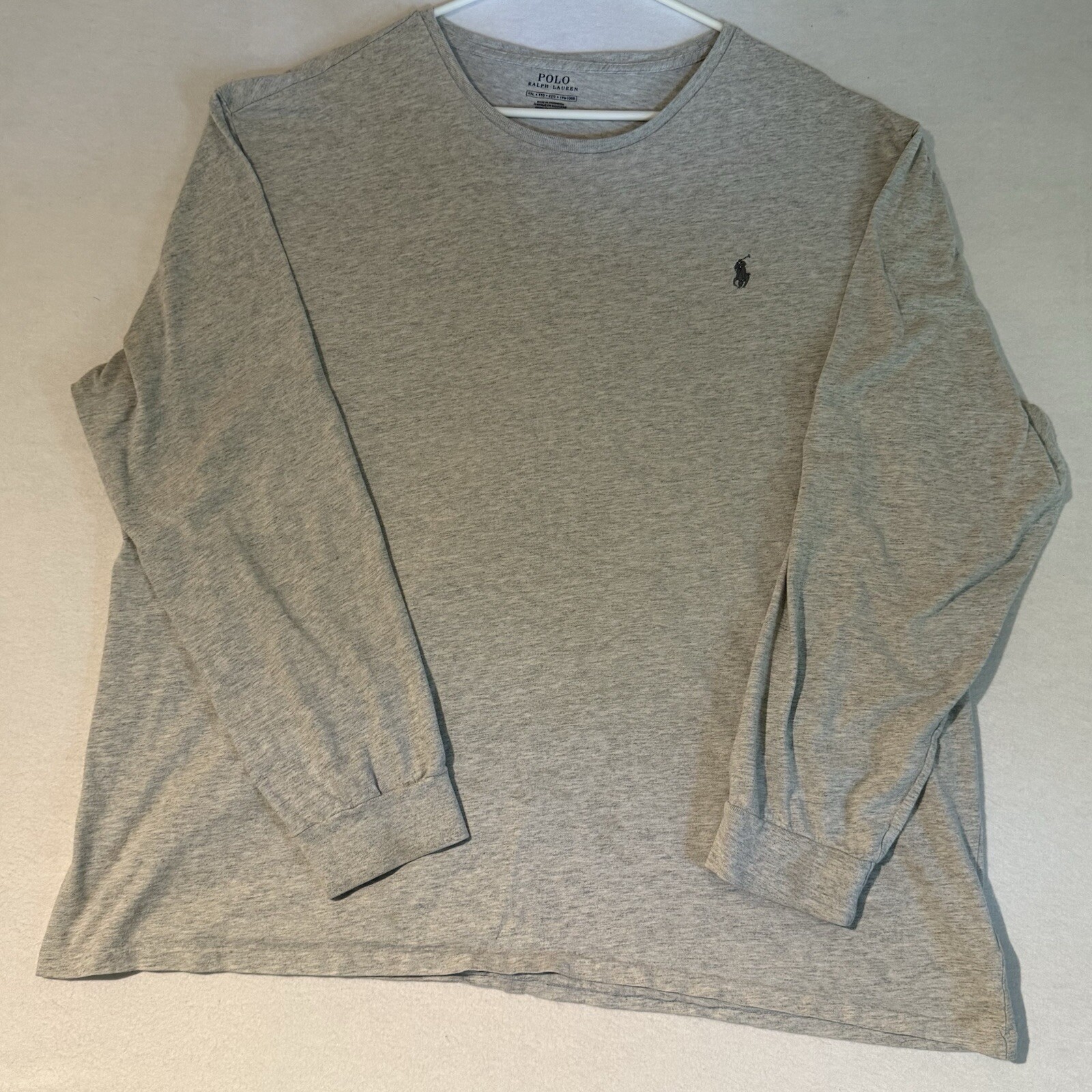 PONY Polo Ralph Lauren grigia Let My Sleeve camicia uomo XXL girocollo logo maglietta morbida cotone