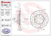 2X Brembo 09.8601.1X Bremsscheibe Vorne FüR Opel