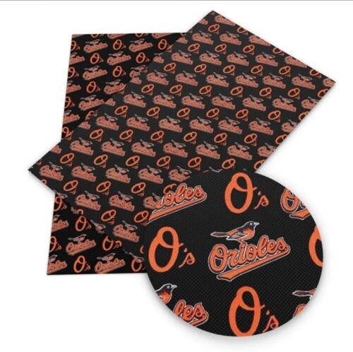 Orioles FAUX LEATHER SHEET 8" x 12" Baseball Baltimore 1081786 SMOOTH