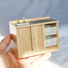 AirAds dollhouse 1:12 miniature kitchen furniture sink with baskets
