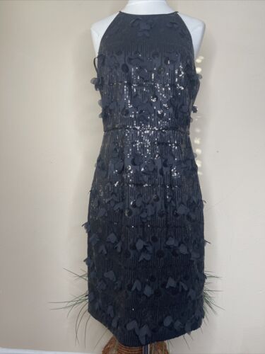 Eliza J Sequin & Petal Applique Dress