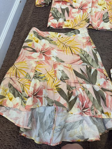 Joie 100% Linen Tropical Blazer Jacket Shorts Skirt Set Suit 3 PIECE 8 $694 - Picture 4 of 14