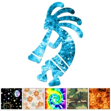 Kokopelli - Decal Sticker - Multiple Patterns & Sizes - ebn6650