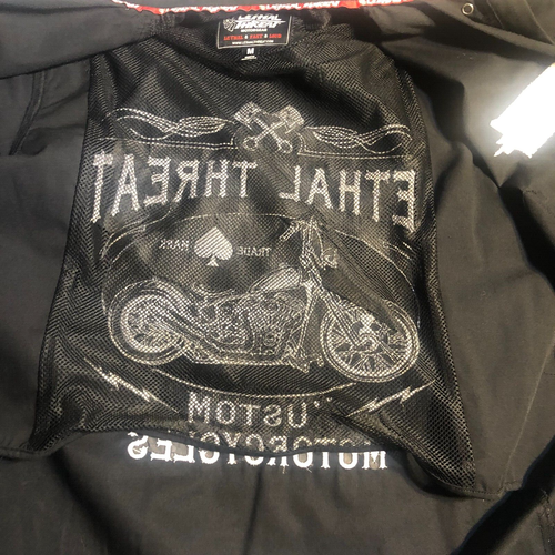 Lethal Threat Kustom Motorcycle Motorgear Button Down W Collar Work Shirt M - Picture 3 of 8