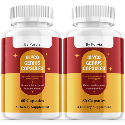 (2 Pack) Glyco Genius Capsules Strength Formula Wellness Support  (120 Capsules)