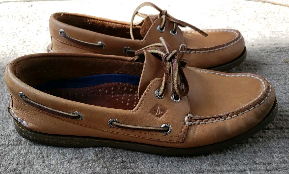 Mens Sperry 2- Eye Boat Shoes Leather Authetic Original  display picture 3