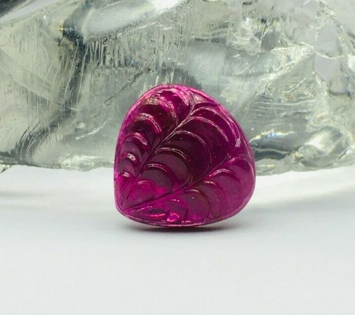 Natural RUBELLITE/Hand carved/Heart/Cab/W 1983MM/L 19.45MM/H 6.71MM/19.30 Carat - Picture 6 of 10