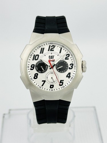 Caterpillar Men's CAT R6 149 21 211 GRIPPER Silver Dial Black Rubber StrapWatch - Picture 17 of 23