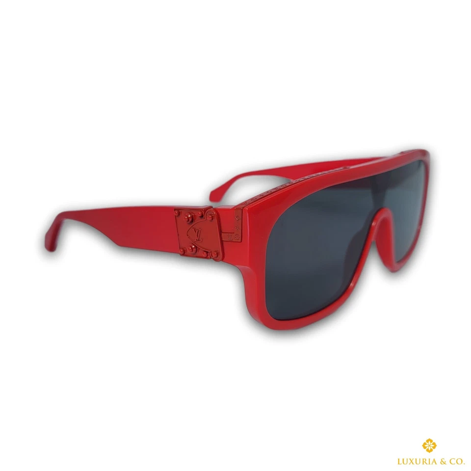 Louis Vuitton Millionaire Mask W Men's Red Shield Sunglasses Z1260W