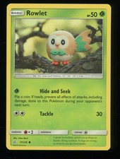 Rowlet C 2019 Pokemon Sun and Moon Cosmic Eclipse #17 EX or Better on eBay