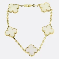 Van Cleef & Arpels Vintage Alhambra Five Motif Mother of Pearl Bracelet