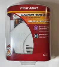 First Alert Smoke & Fire Alarm Dual Sensor Maximum Protection Plus SA320CN, New