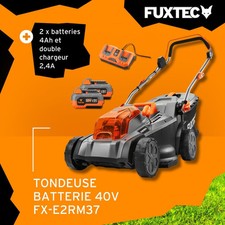 FUXTEC FX-E2RM37 tondeuse électrique sans fil largeur de coupe 37cm SET