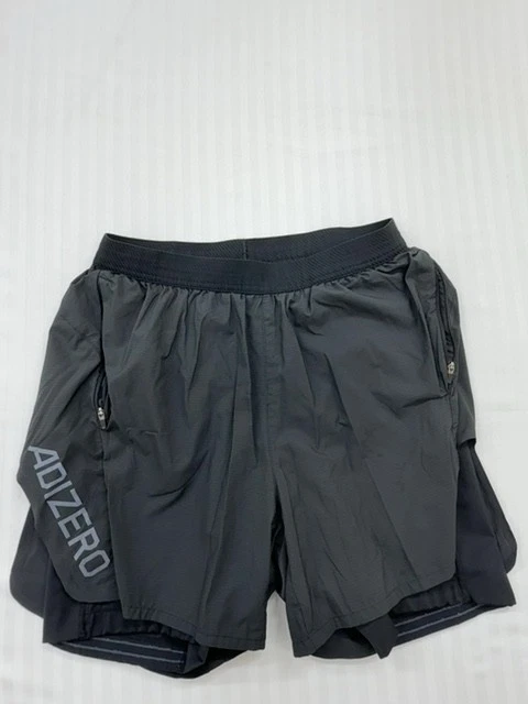 Adidas Men's Gray Moisture-Wicking Running Shorts Size M