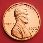 1972-S US Lincoln Memorial Cent RED BU From Original Roll FAST SHIPPING