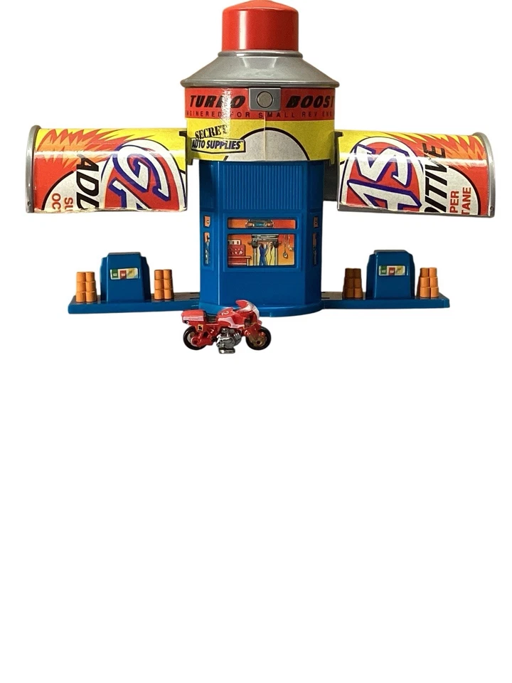 Micro Machine Ducati 900 Motorcycle in Red & White | "Gas Additive" playset - Image 4 of 4