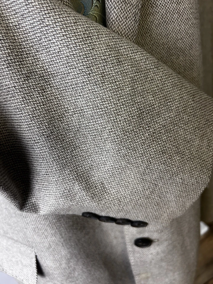 Blazer Abrigo Deportivo Saks Fifth Avenue Etiqueta Negra Delgado 44L Cachemira Tostado Foto 4 de 4