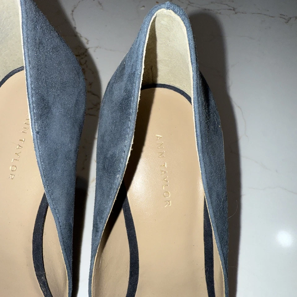 Tacones para mujer Ann Taylor azules suecos talla 8 1/2 Foto 3 de 4