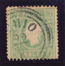 Lombardo Veneto 1862 III emissione 3 soldi verde giallo n.35 US