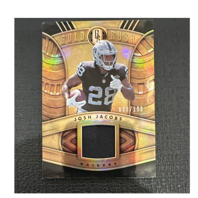 2021 Gold Standard Josh Jacobs Gold Rush Relic 80 /199 GR-JOJ Raiders