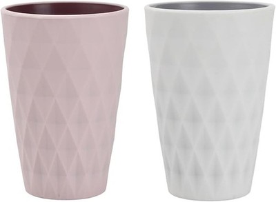 Toothbrush Cup, Pack of 2 Robust Drop-Proof Plastic Toothbrush Cups, Simple N...