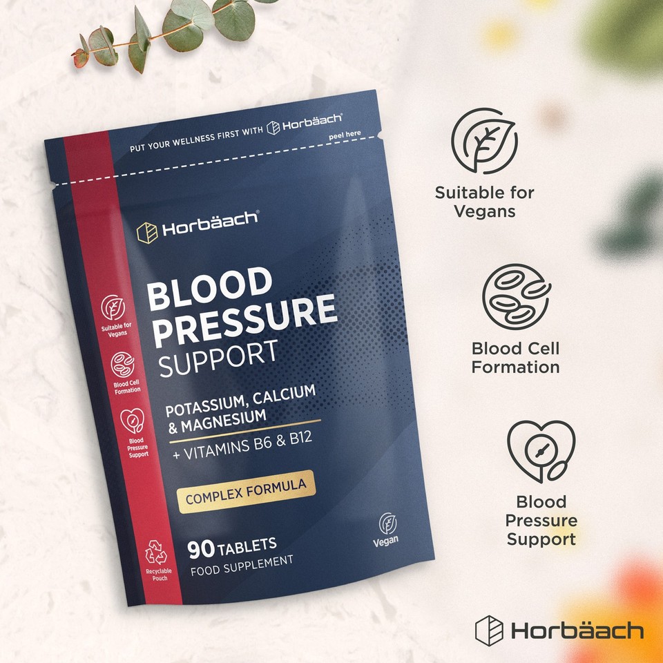 Blood Pressure Tablets | 90 Count | Vegan | By Horbaach | eBay UK