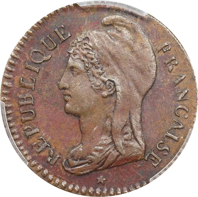 YEAR 3 (1794/5) FRANCE NATIONAL CONVENTION COPPER 25 CENTIMES ESSAI (PATTERN) - Image 1 of 4