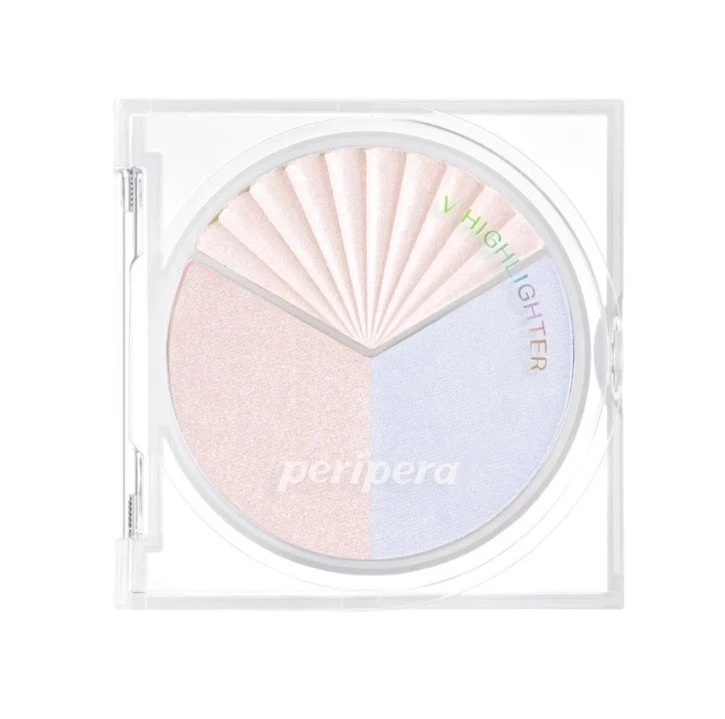 Peripera V Highlighter Soda Cafe Palette – 3 Color Glow K-Beauty Makeup - Image 3 of 4