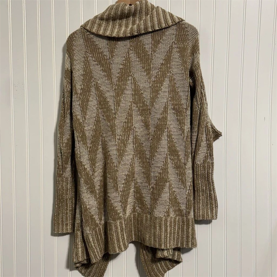 Cárdigan Cascada Tejido Grueso Mirando a las Estrellas S Boho Chevron Suéter Acogedor  Foto 2 de 4