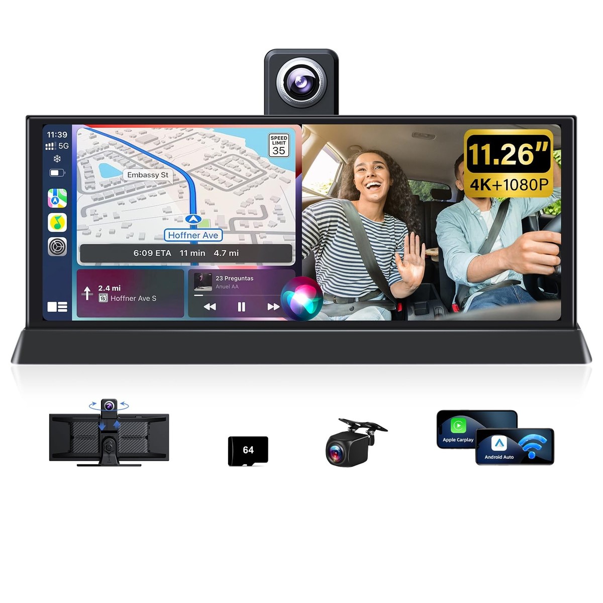 11.3 inch CarPlay Tablet 4K Wireless Car Play Android Auto