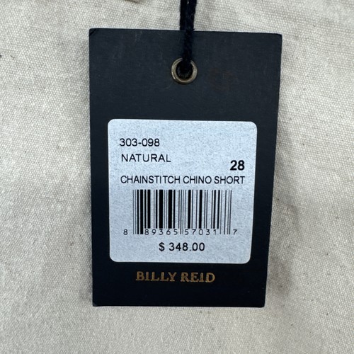 NEW Billy Reid Chino Shorts 9" Mens 28 Chainstitch Embroidered Pockets Casual - Picture 4 of 12