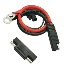 SAE Battery Charging Cable 10AWG SAE to O Ring Terminal Connectors Harness 