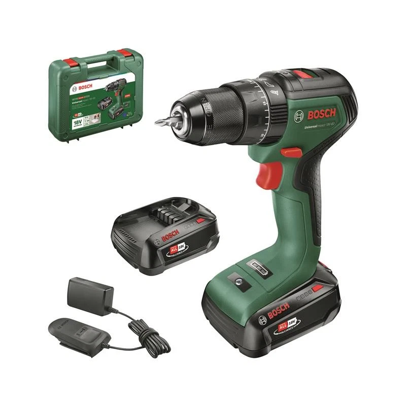 Bosch Akku-Schlagbohrschrauber UniversalImpact 18V-60 2 Akkus 2,0 Ah + Koffer