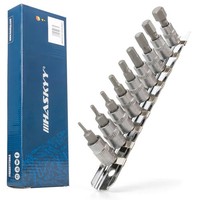 "9-Tlg Innensechskant 6-Kant 1/4\" Stecknuss Bits Satz 2 - 10Mm FüR Inbus Schraube"