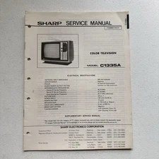 Sharp Electronics Color TV Model C1335A Preliminary Service Information