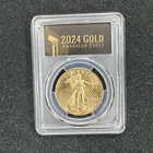 2024 1 oz American Gold Eagle MS-70 PCGS (FDI, Black Label)