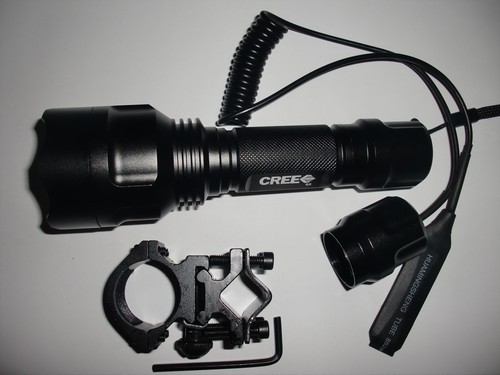 Long Throw CREE Q5 1-Mode Flashlight Hunter defender Torch for Shotgun/Rifle 6P - Zdjęcie 1 z 5