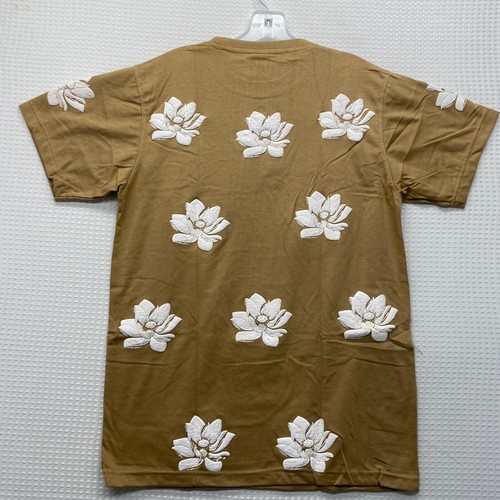 CGB Womans Shirt Tan Brown Flower Of Wealth Collection SZ S - Picture 5 of 7