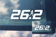 26.2 Full Marathon Decal Vinyl Sticker Man Woman Runner Running Run Jogging