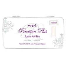 nsi Precision Plus Square Nail Tips 200 Ct (Natural)