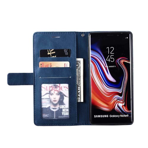 For Samsung S20 S7 S8 S9 S10 Plus Note 9 Magnetic Wallet Case Flip Leather Cover - Picture 6 of 33
