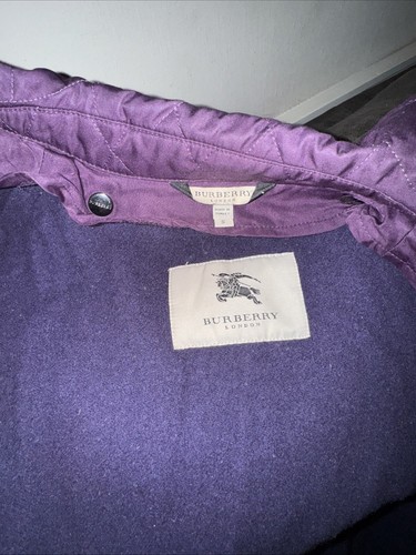 Burberry Quilt Nova Check Mantel Gr. S lila mit SUPER SELTENEM herausnehmbarem Wollfutter! - Bild 7 von 24