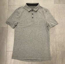 Lululemon Evolution Polo Shirt Men's Small Gray Casual Short Sleeve Adult